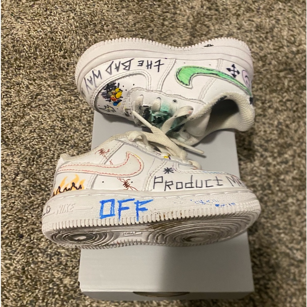 CUSTOM Unisex BATC: Bad Ass The Collection Baby/Toddler Nike Force 1 Sz 5